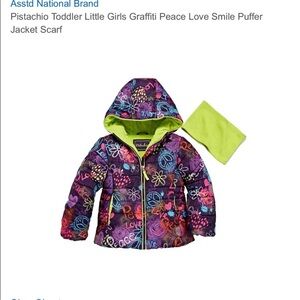 Cute girl puffer jacket (no scarf)